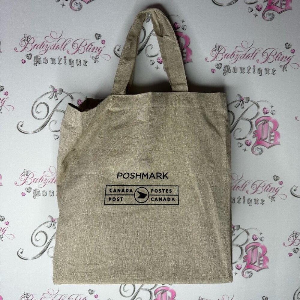 Tote bag Poshmark Canada post recycle♻️ Beige Tote Bag package carry